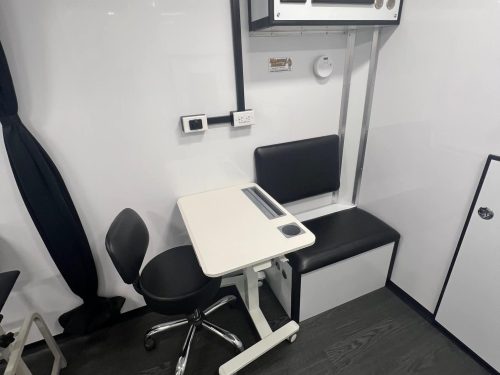 Magnum-Mobile-26ft-Mobile-Medical-Clinic-Professional-Series-Desk-Bench-Seating-5